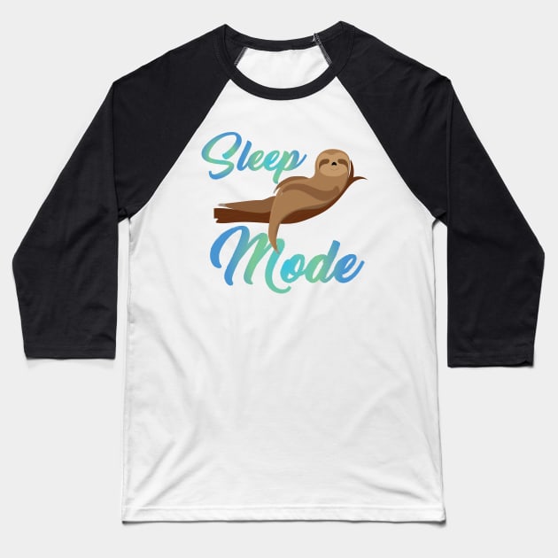 Sleep Mode Baseball T-Shirt by Slothprint
